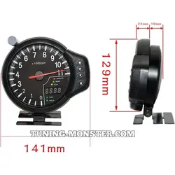 آمپر گیج روی داشبورد اپکسی سه کاره مشکی