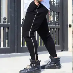 شلوار اسلش مردانه کد259 طرح زیپ دار جنس دورس رنگ مشکی