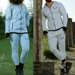 ست زن و مرد کد078 هودی و شلوار طرح ساده جنس دورس رنگ ابری