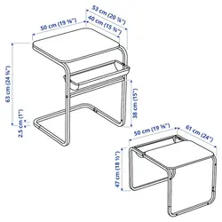 میز چند منظوره ایکیا مدل OLSEROD سایز 53x50 سانتیمتر