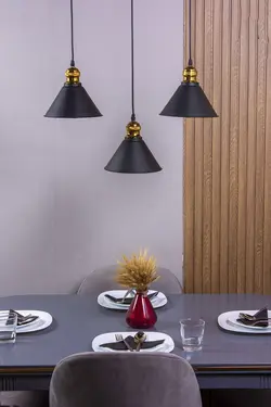 چراغ آویز سه شعله سورن با کفی خطی