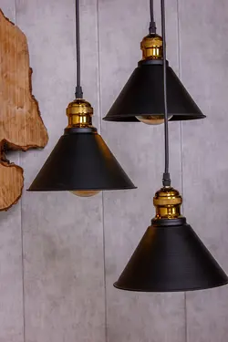 چراغ آویز سه تایی مدل سورن با کفی گرد