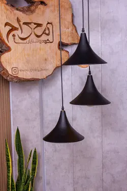 چراغ آویز سه تایی مدل آنیتا با کفی گرد