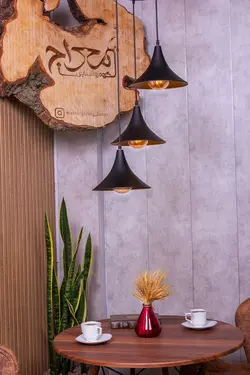 چراغ آویز سه تایی مدل آنیتا با کفی گرد