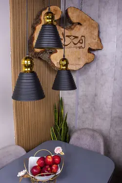 آویز سقفی مدرن سه شعله با کفی خطی مدل ماریا