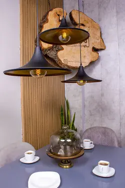 چراغ آویز سه تایی مدرن مدل گاتا با کفی خطی