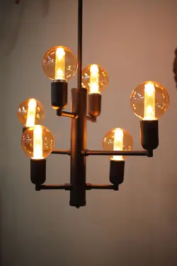 لوستر آویز مدرن شش شعله مدل ابرا