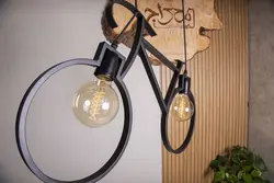 چراغ آویز لامپ ادیسونی مناسب کافی شاپ مدل دوچرخه