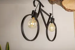 چراغ آویز لامپ ادیسونی مناسب کافی شاپ مدل دوچرخه