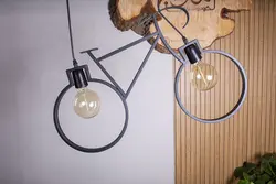 چراغ آویز لامپ ادیسونی مناسب کافی شاپ مدل دوچرخه
