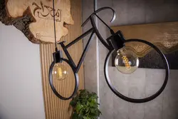 چراغ آویز لامپ ادیسونی مناسب کافی شاپ مدل دوچرخه