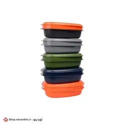 ست ظروف 8 تکه لایف کمپ (لانچ کیت مثلثی) LunchKit Lifecamp - نَوَردینو مارکت