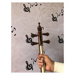 خرید کمانچه حرفه ای 12 ترک دسته استخوان ساز و نقش آکبند - دنیای ساز