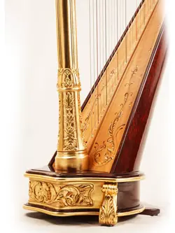 خرید چنگ عباسی 40 سیم اهورا طلایی آکبند - دنیای ساز