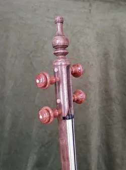 خرید کمانچه عطا بحیرایی کاسه 24 ترک گردو دسته استخوان K 17 آکبند - دنیای ساز