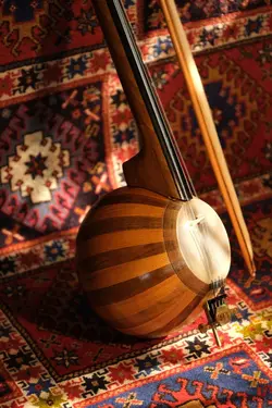 خرید کمانچه کاسه ترکه ای طرح شمسه ماچنگی آکبند - دنیای ساز