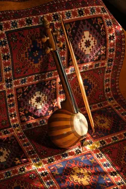 خرید کمانچه کاسه ترکه ای طرح شمسه ماچنگی آکبند - دنیای ساز