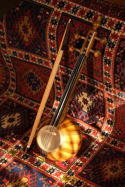 خرید کمانچه کاسه ترکه ای طرح شمسه ماچنگی آکبند - دنیای ساز