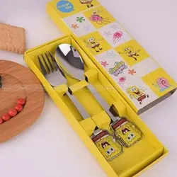 قاشق و چنگال کودک یونیک طرح باب اسفنجی