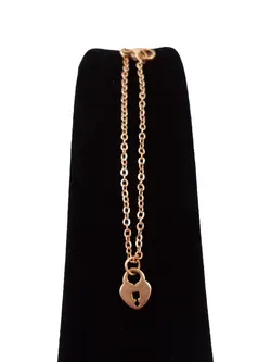 آویز ساعت استیل 316 طرح قفل رنگ رزگلد