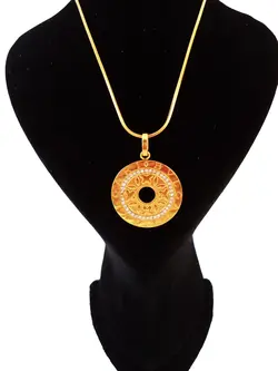 پلاک استیل 316 طرح لوح طلایی رنگ تمام نگین