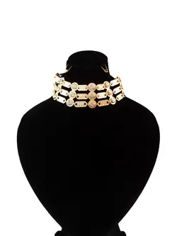 دستبند زنجیری سه رج برند ژوپینگ اصل با نگین های الماس سواروفسکی با روکش قوی طلا