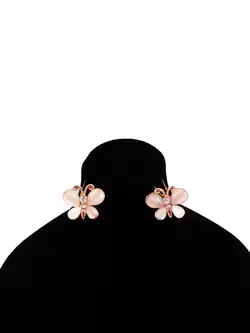 گوشواره برند کلیو فرانسه طرح پروانه اپال سواروفسکی اتریش Swarovski