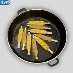 سیخ چوبی کباب کوبیده تابه ای