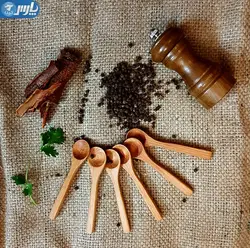 قاشق ادویه چوبی بسته 4 عددی