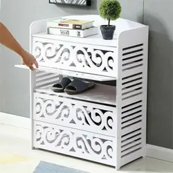 شلف جاکفشی چهار طبقه درب دار