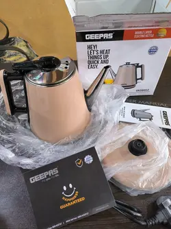 Geepas electric kettle GK 38012کتری برقی استیل دو‌جداره جدید جیپاس مدل