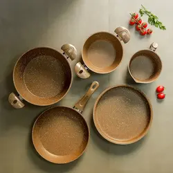 ست 8 تکه ظروف آشپزی رویالفورد Chef Choice با روکش گرانیت - RF11305 شامل قابلمه، قابلمه شیر، ماهی تابه و بدنه آلومینیومی فر مدل RF11305