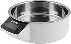 ترازوی آشپزخانه دیجیتال Geepas - صفحه نمایش ال سی دی ترازو غذای آشپزخانه با نور پس زمینه و ترازو وزن چند منظوره با کاسه استیل ضد زنگ قابل جابجایی، 11 پوند/5 کیلوگرم