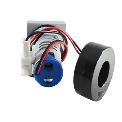 ولتمتر و آمپرمتر چراغ سیگنالی AC500V-100A آبی مربعی مدل AD16-22FVA