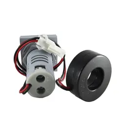ولتمتر و آمپرمتر چراغ سیگنالی AC500V-100A سفید مربعی مدل AD16-22FVA