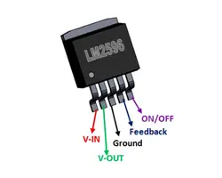 رگولاتور LM2596S-5V 3A پکیج TO-263-5