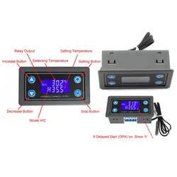 ترموستات دیجیتال دما XY-WT01 روپانلی با نمایشگر ال ای دی