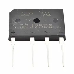 پل دیود 600V / 25A تخت شانه ای GBJ2506