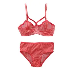 ست شورت و سوتین توری فنردار مدل هارنس طرح قلب کد HP-US404 - هماپوش