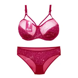 ست شورت و سوتین توری پولک دوزی فنردار مدل هارنس کد HP-US405 - هماپوش