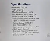 آمپلی فایر خودرو 4×100مدل AMP1604 برند بلاپانکت