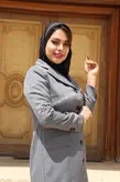 مانتو شلوار اداری یقه انگلیسی طوسی روشن جنس پرشیا کد ۱۱۲