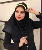 مقنعه تل دار نوار طلایی کد ۱۴