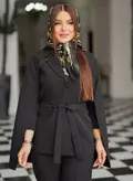 کت شلوار مجلسی زنانه شیک استین شنلی