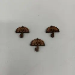 دکمه چوبی طرح چتر