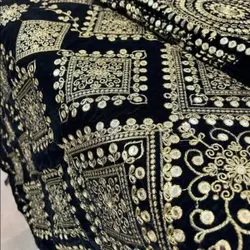 مخمل سوزندوزی حاشیه دار هندی