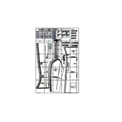 الگو خیاطی کت و مانتو زنانه بوردا استایل کد 7329 سایز 44 تا 58 متد مولر