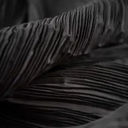 پارچه پلیسه مشکی ساده 1