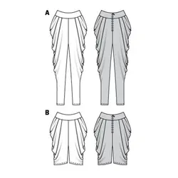 الگو خیاطی شلوار زنانه بوردا استایل کد 7344 سایز 36 تا 48 متد مولر