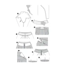 الگو خیاطی شلوار زنانه بوردا استایل کد 7344 سایز 36 تا 48 متد مولر